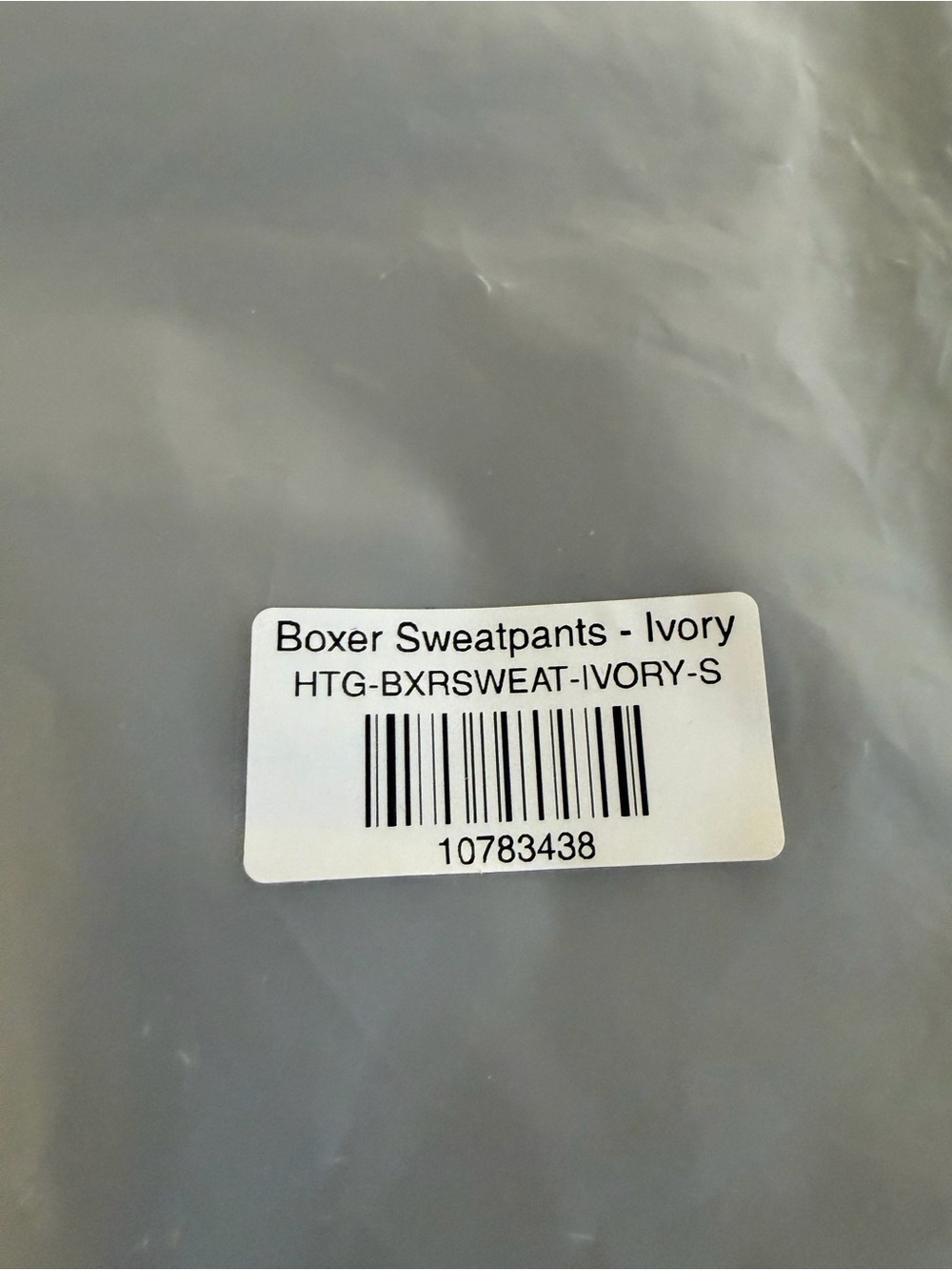 NWT: PARKE Maggie & Emma Boxer Sweatpants, Ivory, Size Small - Picture 10 of 11